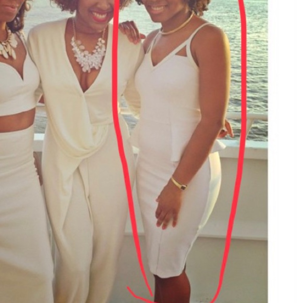 White Peplum AX Dress